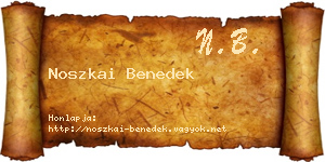 Noszkai Benedek névjegykártya